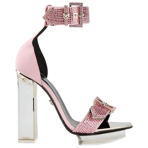 pink versace sandals|Versace pink platform heels.